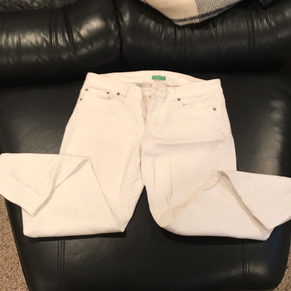 Lilly Pulitzer white jean capris